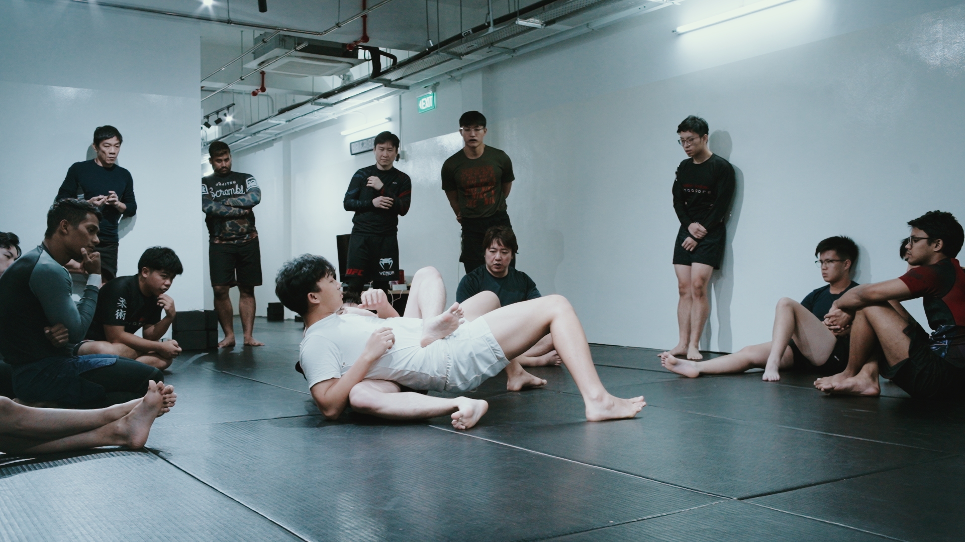 BJJ class in session at Brazilian Jiu-Jitsu Singapore